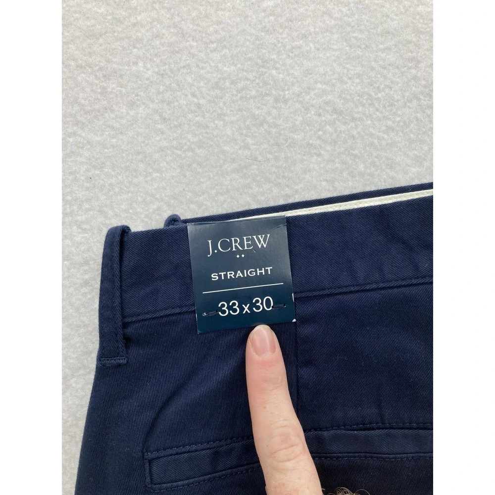 J.Crew Flex Pants Mens 34x32 Straight Fit Blue Stretch Preppy Chino Casual READ